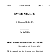 Native Welfare Act Amendment Act 1960 (WA)